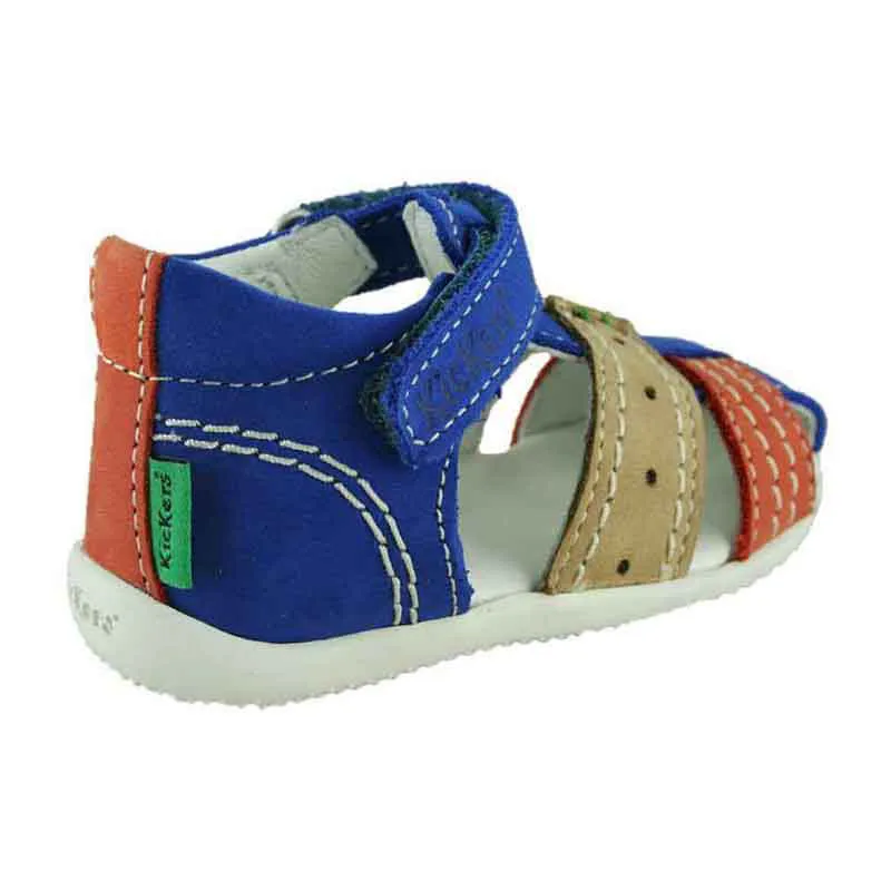 Sandales fermées Bigbazar - Bleu/Beige/Orange-3
