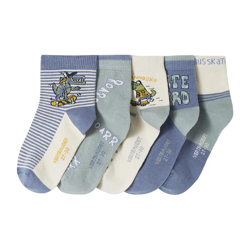 5 paires de chaussettes - Vert d'eau-0