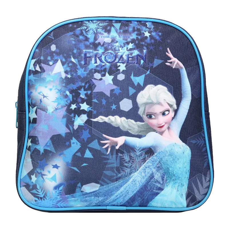 Sac à dos goûter maternelle La Reine Des Neiges Bleu - 24x24cm-0
