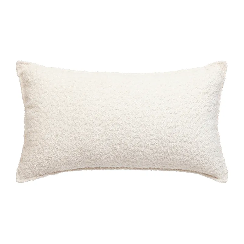 Coussin bouclette Soana Ivoire - 30x50cm-0