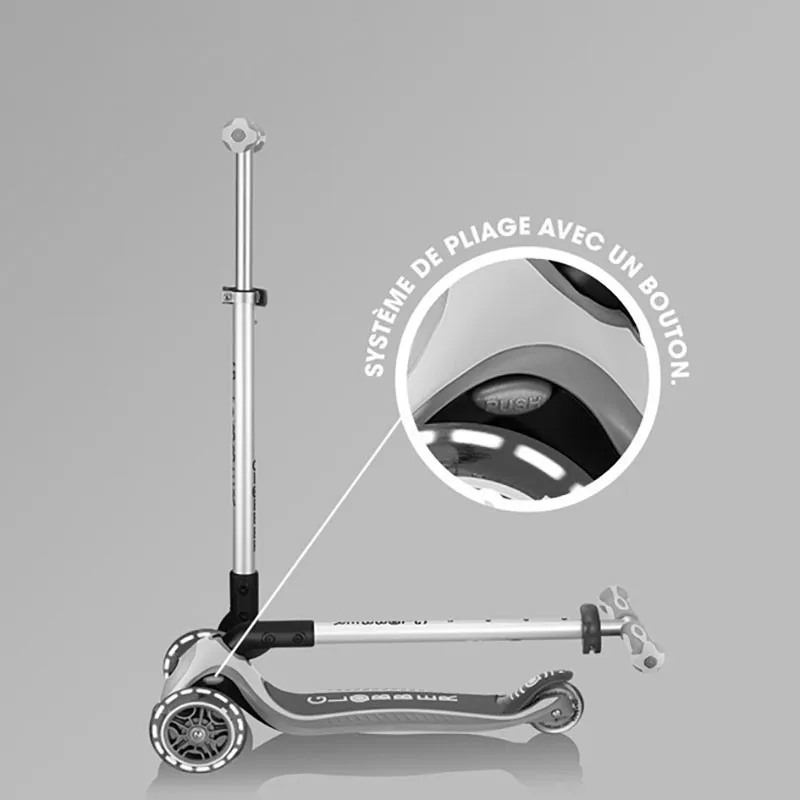 Trottinette 3 roues pliable Primo roues lumi. Rouge - 36m+-22