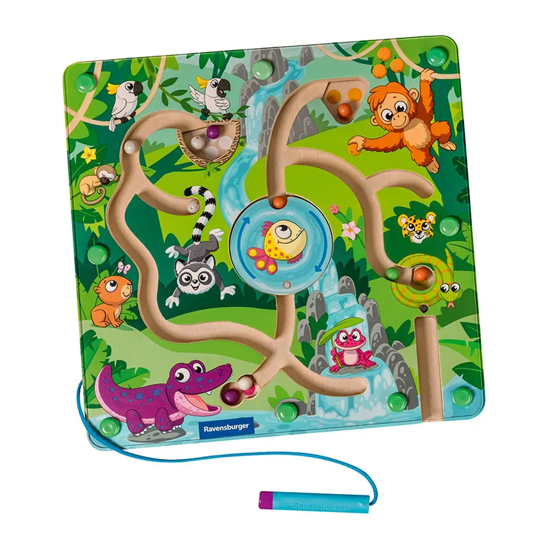 Labyrinthe magnétique en bois Jungle Play + - 18m+-0