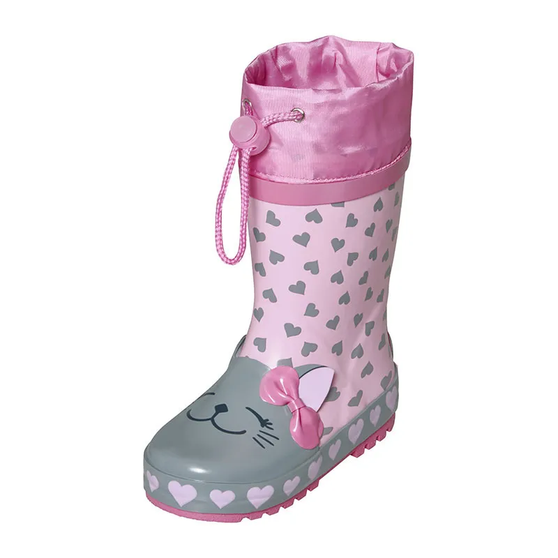 Bottes de pluie hautes Chat - Rose-0