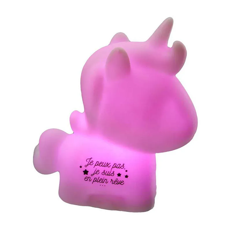 Veilleuse Licorne Rose - 10x16.5x5cm-3
