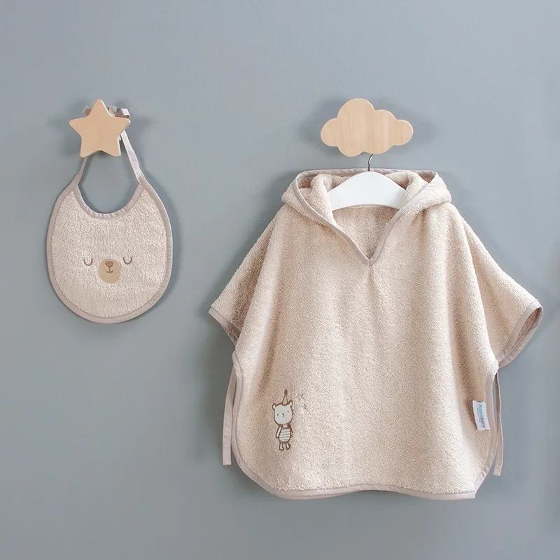 Poncho Pyjama Brun - 0-12m-0