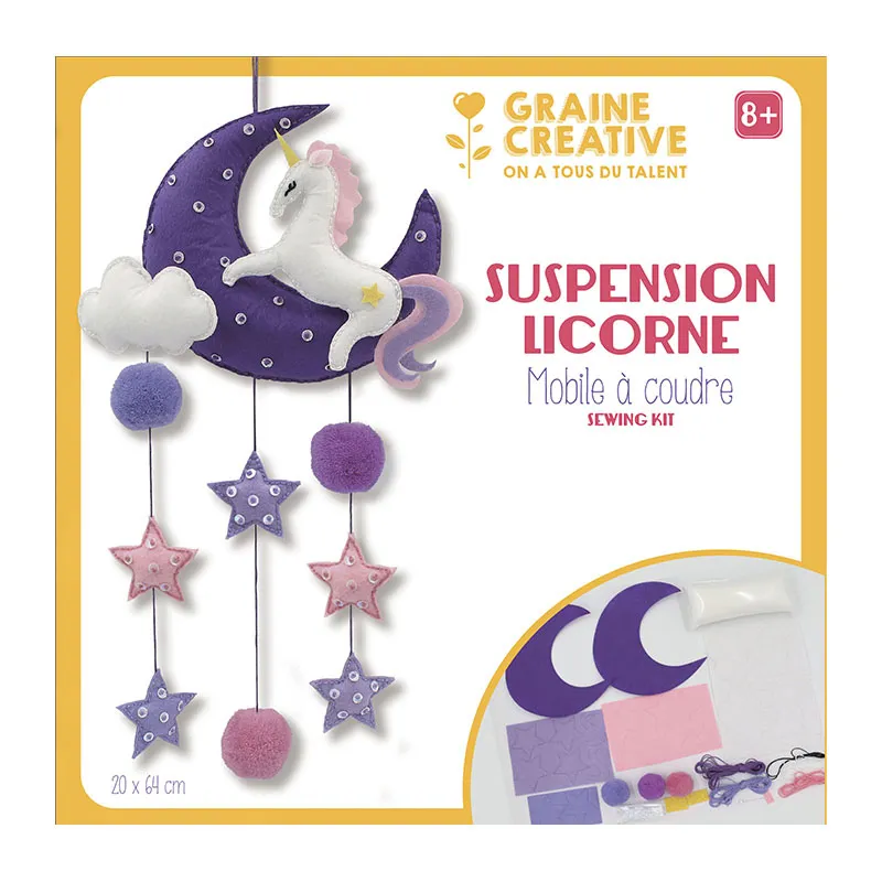 Kit créatif Mobile à coudre Licorne - 8+-1