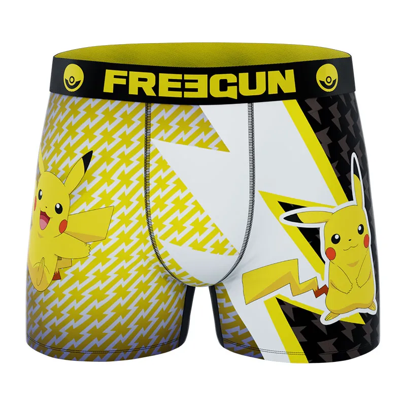 3 Boxers Enfant Pokemon Pikachu - Jaune/Noir-1