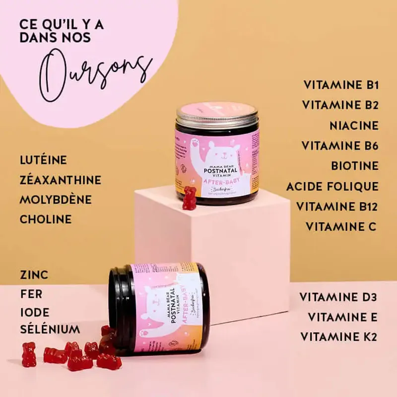 Mama Bear Postnatal pour l'Allaitement - 60 Gummies-1