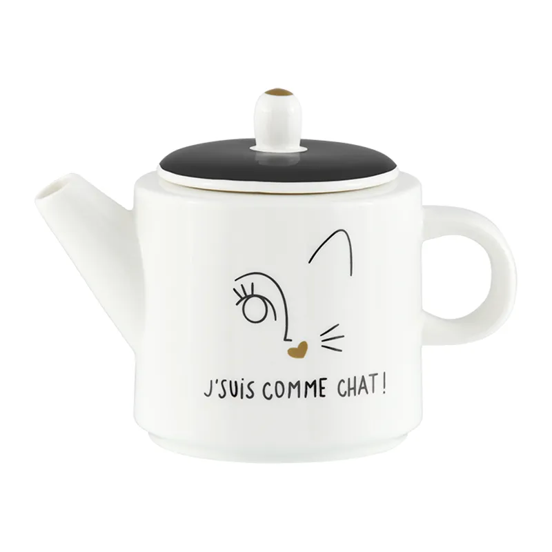 Théière Solitaire J'suis comme chat - 17,5cm-1
