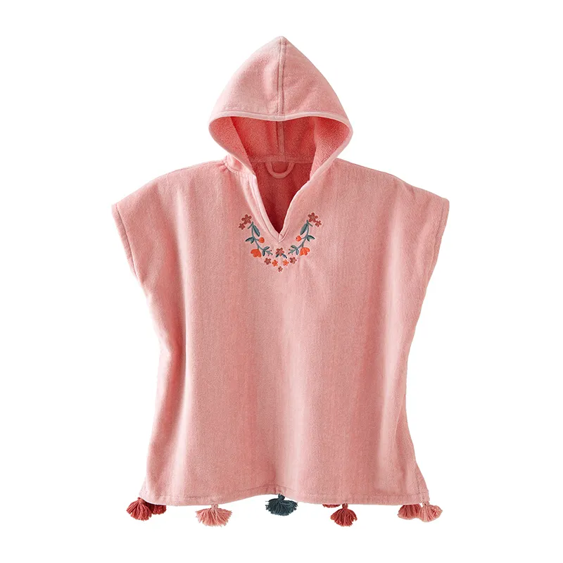 Ponchos gipsy - Rose poudré-0