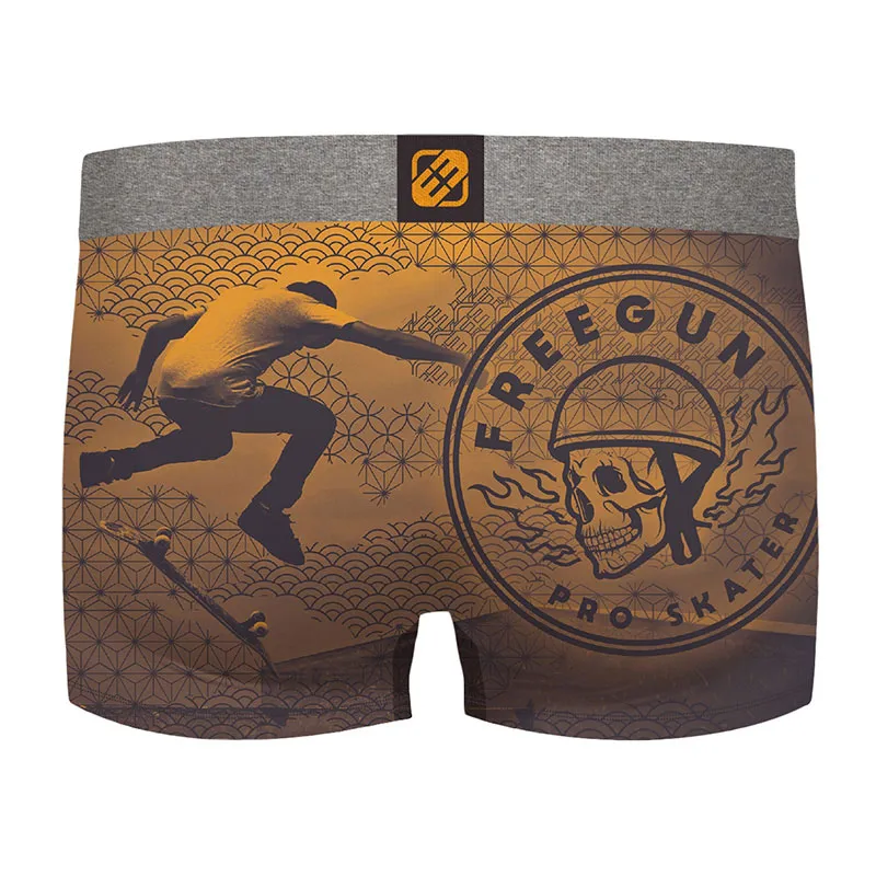 4 Boxers Garçon Jean & Skate Two Freegun - Orange-4