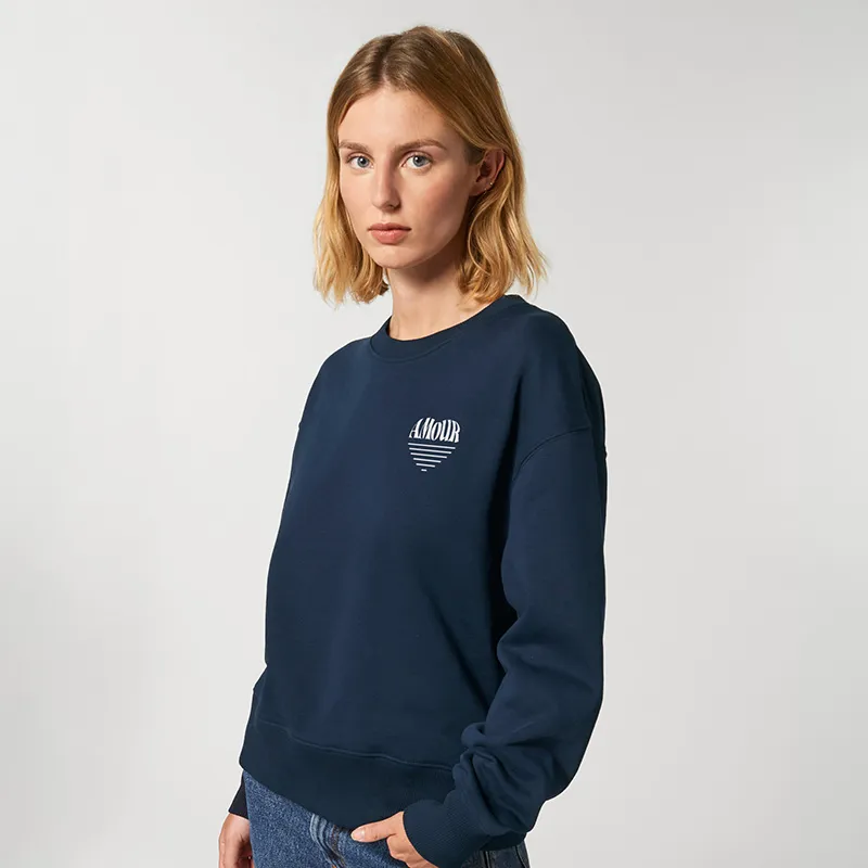 Sweat Amour coeur - Navy-0