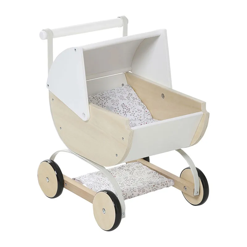 Landau pour poupon en bois - Blanc - 10m+-1