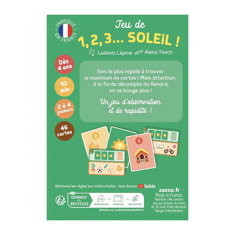 Jeu de 1, 2, 3... soleil ! - 4+-3