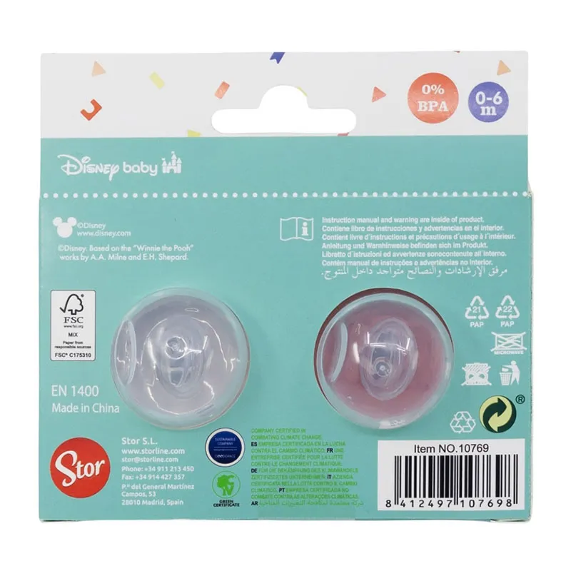 2 Sucettes anatomiques en silicone Minnie Heart-3