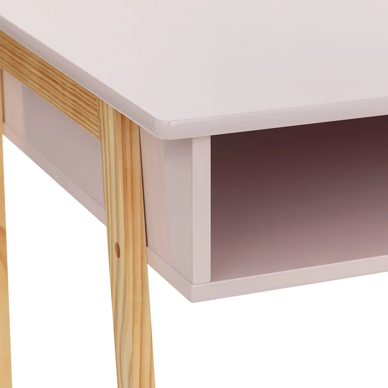 Bureau enfant maternelle Bois Rose - 58x46x52cm-2