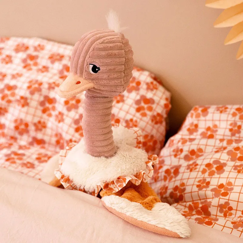 Peluche Pomelos l'Autruche Rose - 32cm-2