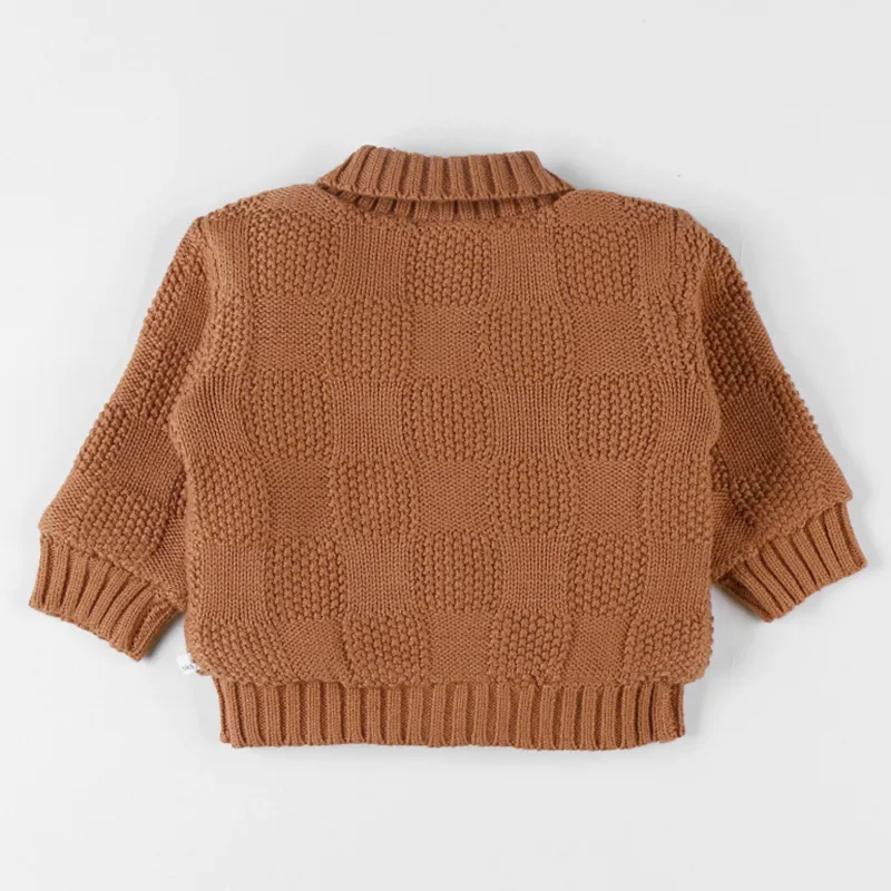 Mantelet tricot - Camel-1