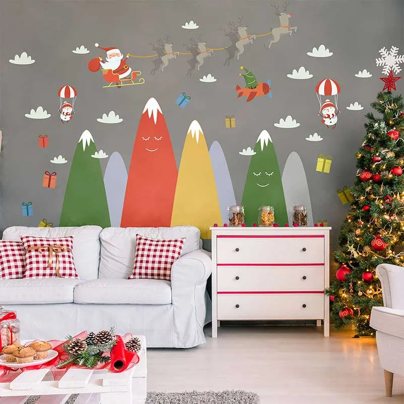 Stickers - Montagnes scandi. Joyeux Noël-2