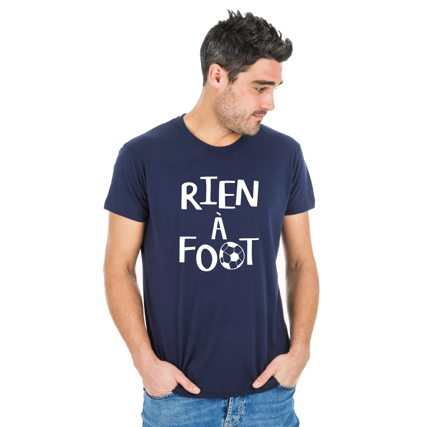 T-shirt Homme Rien à foot BIO - Navy-0