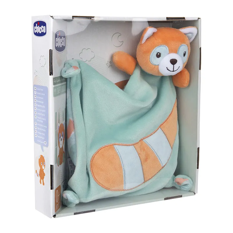 Doudou Plat Panda Roux - 0m+-3