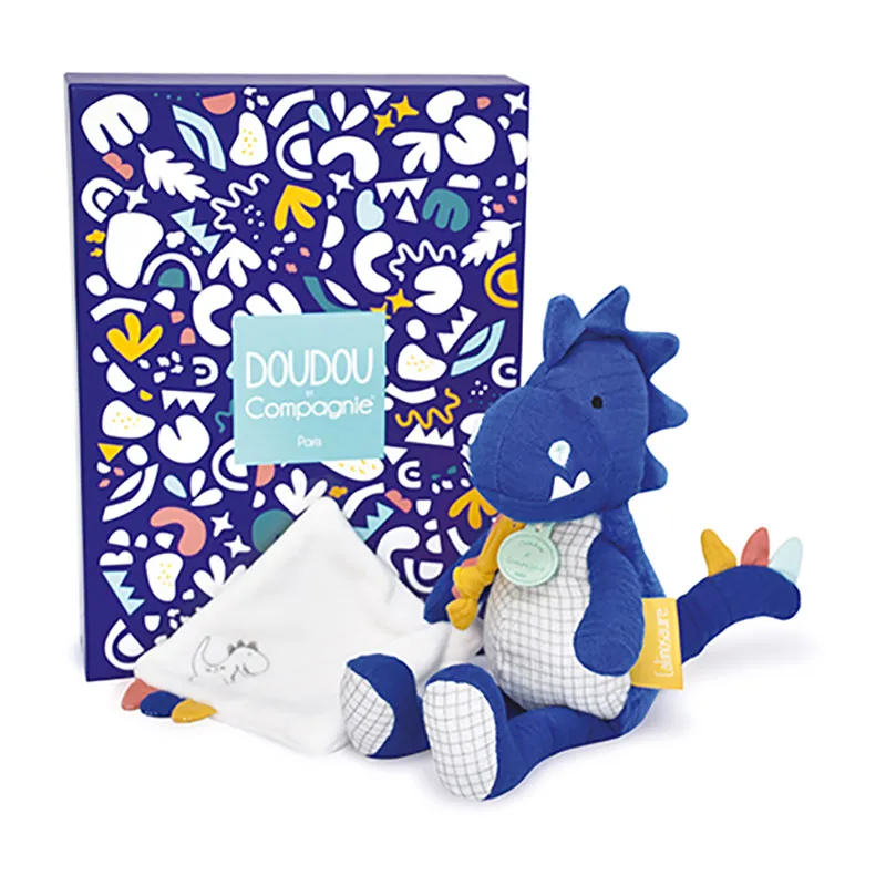 Doudou mouchoir Sachou Les Calinosaures- 25cm-0