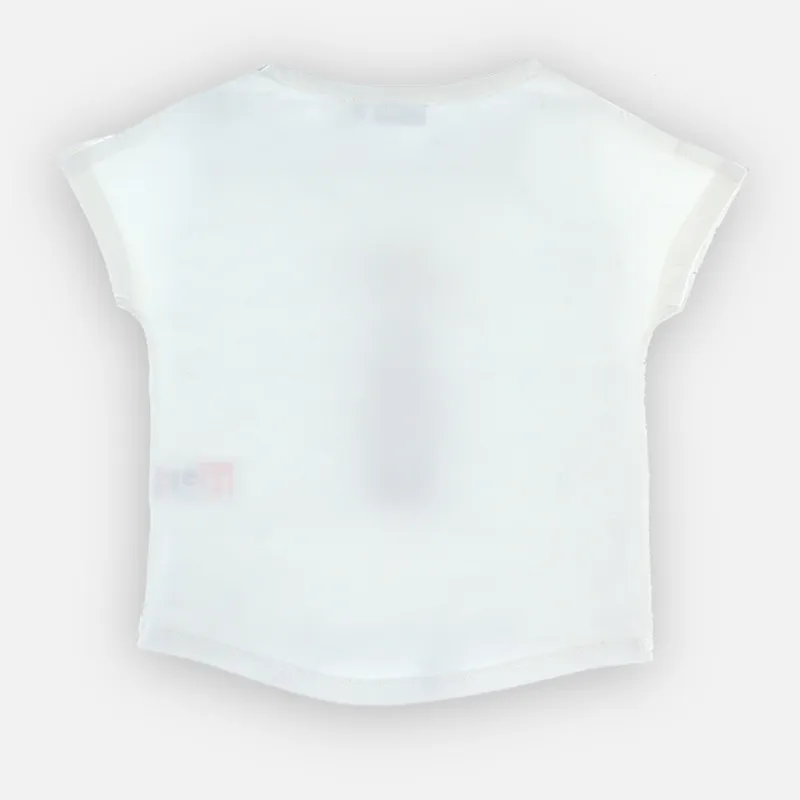 T-shirt Pool Party BIO - Blanc-1