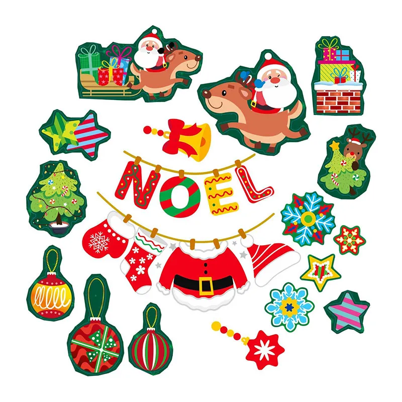 Déco. & Stickers Noël gel vitrostatique - 58pcs-3