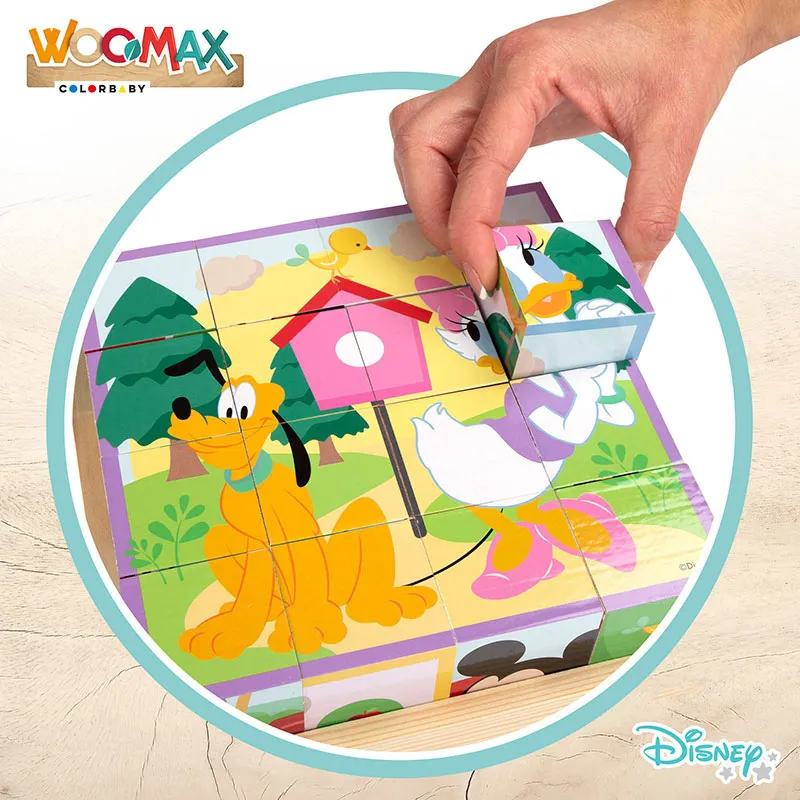 Puzzle cubes Bois 16pcs Mickey - 36m+-2
