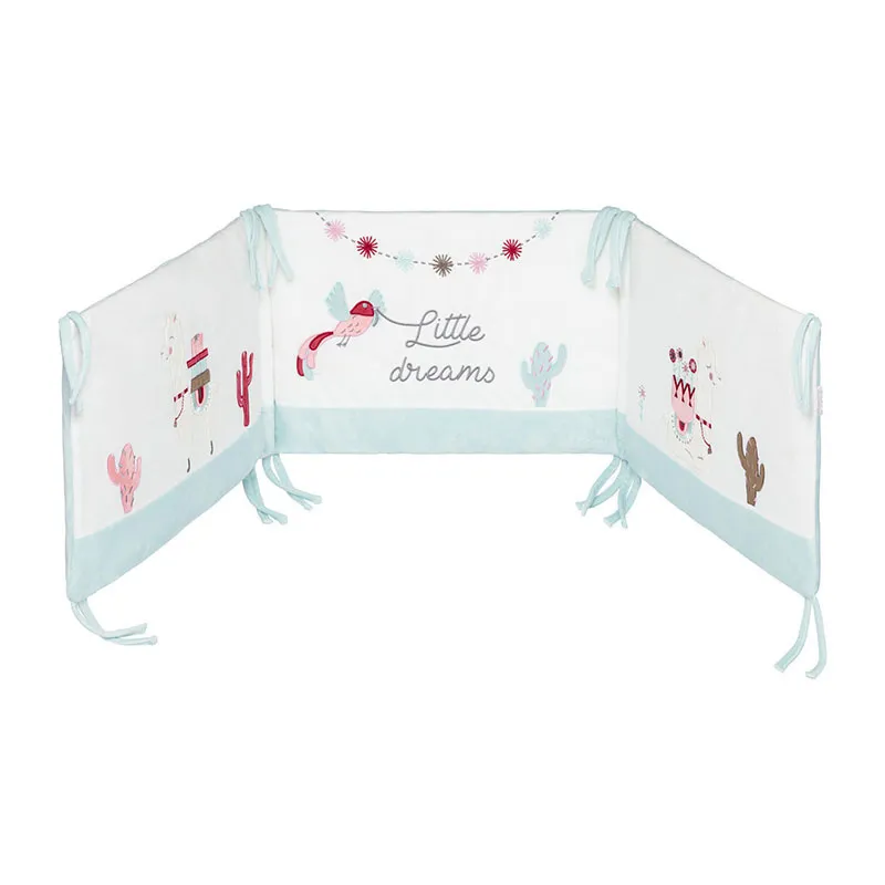 Tour de lit adaptable Velours Little Lama - 40x180cm-1