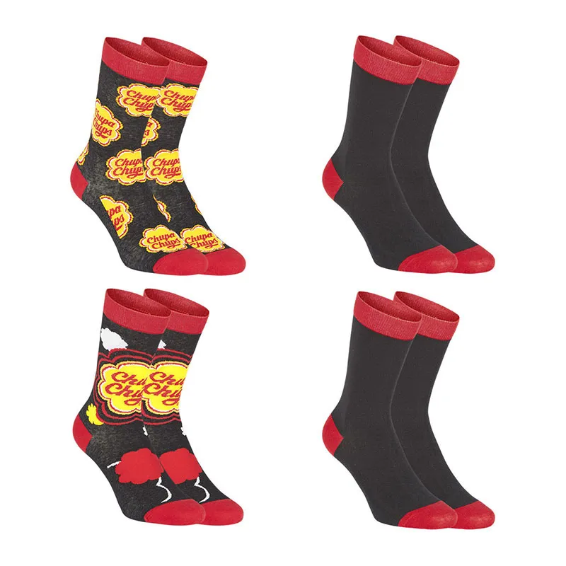 8 paires de Chaussettes Homme Chupa-Chups - Noir/Bleu/Rouge/Jaune-1