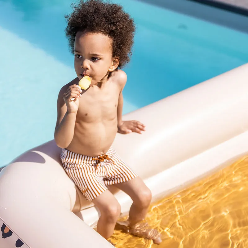 Piscine gonflable rectangle Léopard Beige 211cm - 3+-2
