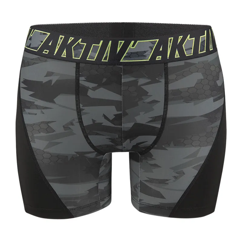 4 Boxers Homme Aktiv Fluo - Noir-3