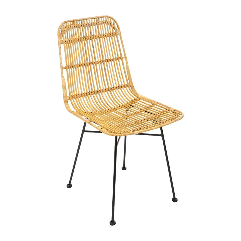 Chaise Rotin tressé Kubu Beige - 45x57x88cm-0