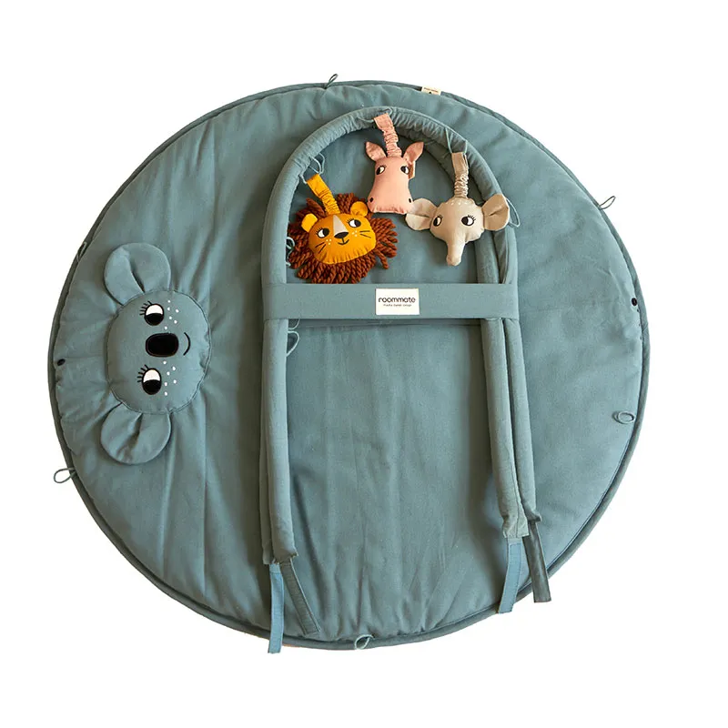 Tapis d'éveil Coton BIO + arche Koala - Bleu-2