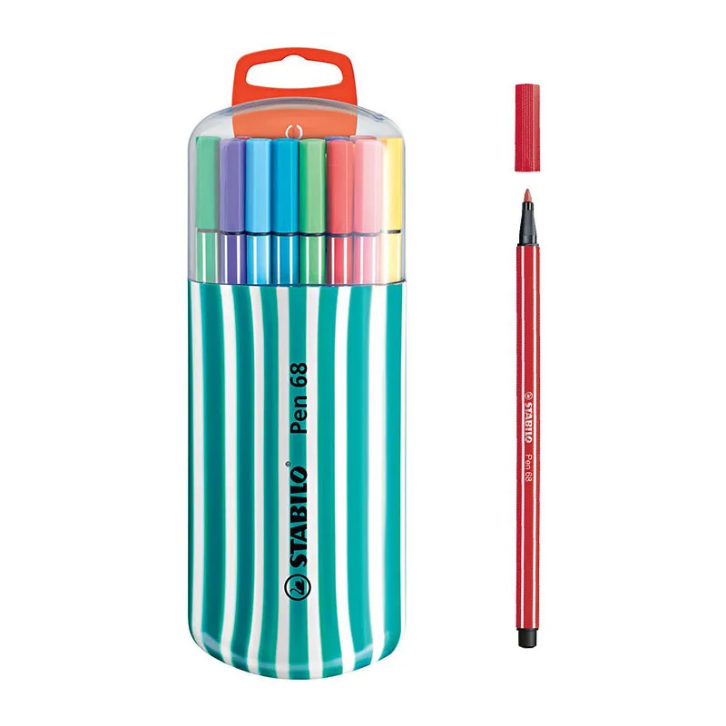 Feutres de dessin Pen 68 Zebrui Turquoise - 20pcs - STABILO-0