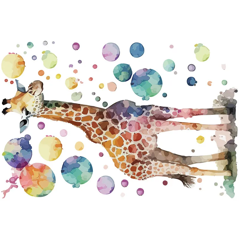 Stickers - Animaux girafe design aquarelle-2
