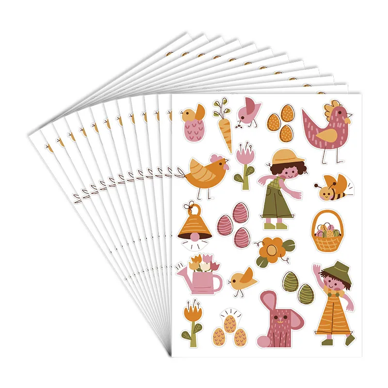 Gommettes repositionnables Pâques 240pcs - 3+-3