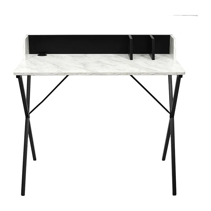 Bureau Brice imitation marbre - 90x84x50cm-2