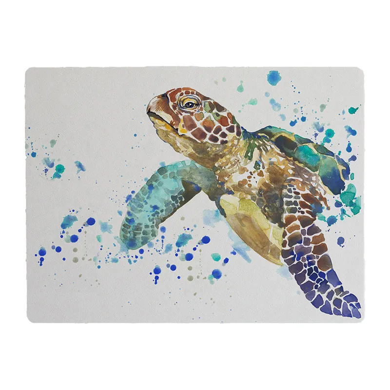 Tapis de bureau Tortue - 35x55cm-0