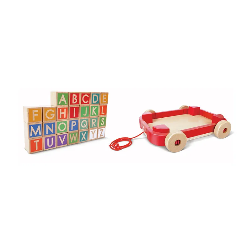 Chariot à tirer + Cubes - 24m+-1