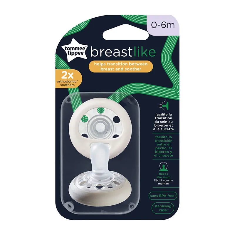2 Sucettes Forme naturelle - 0-6m+-2