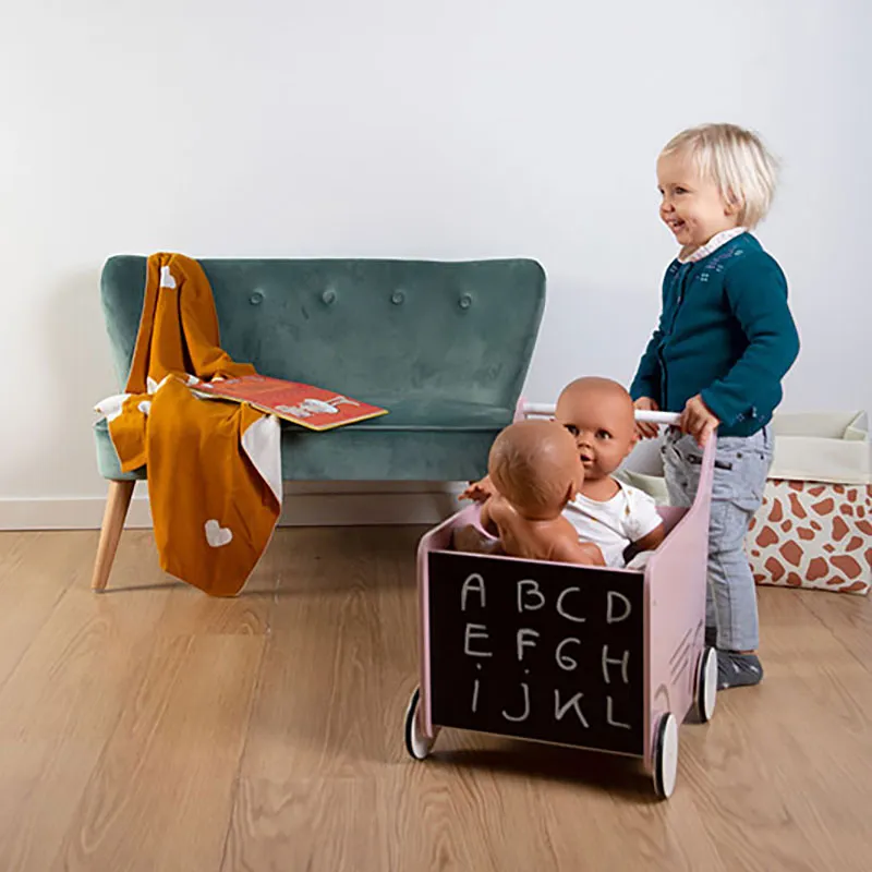 Porteur bébé Bois Rose - 49x34x43cm-4