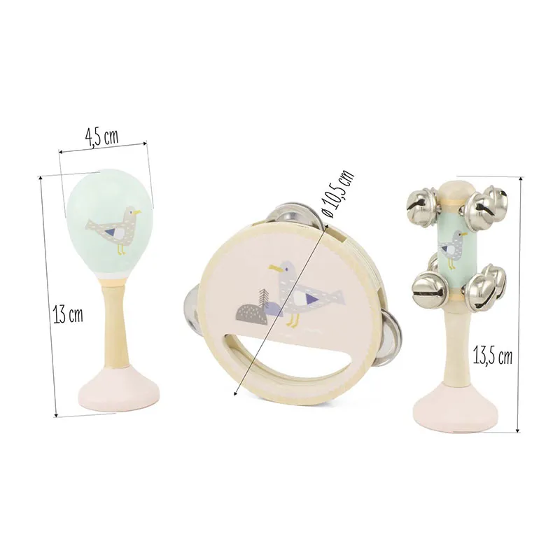 Set musical Mouette 3pcs - 18m+-1