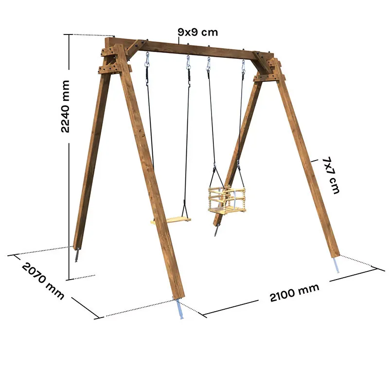 Portique 2 agrès Ambre - 6m+-8
