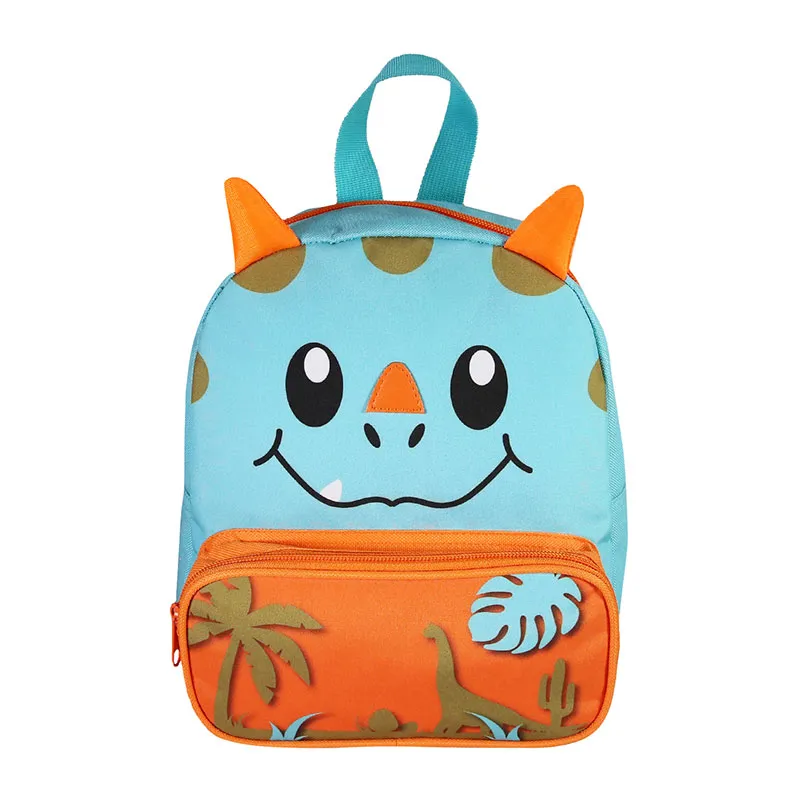 Sac à dos gouter maternelle Dino Bleu - 22x26cm-0