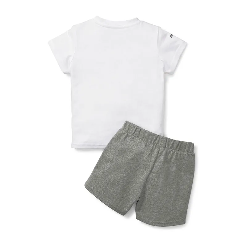 T-shirt + Short Bébé BMW Motorsport Summer Puma - Blanc/Argenté-1
