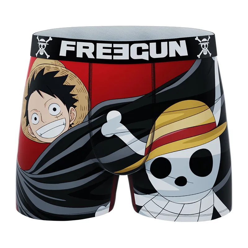 Lot de 5 boxers homme One piece  - Noir/Vert/Rouge/Jaune-2