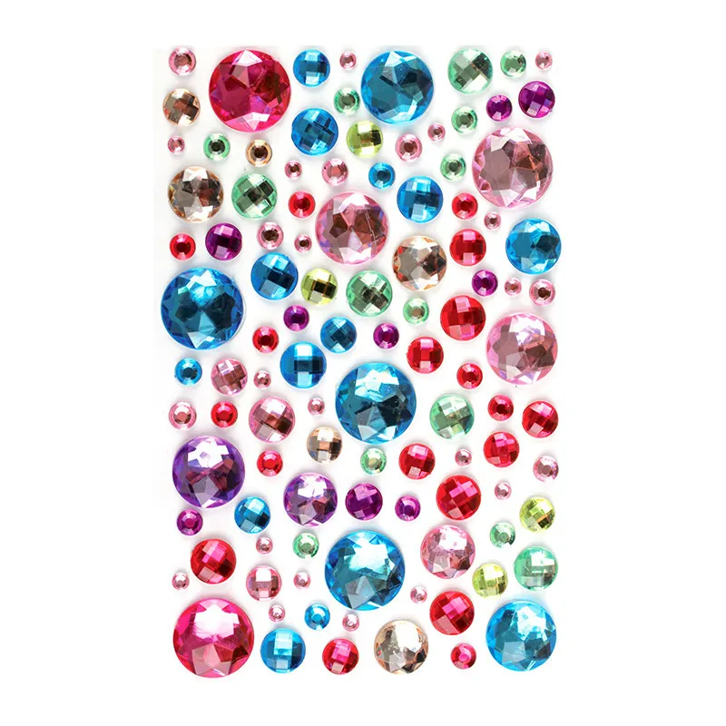 Stickers Strass Coeurs/Ronds 0,5-2cm - 212pcs-2