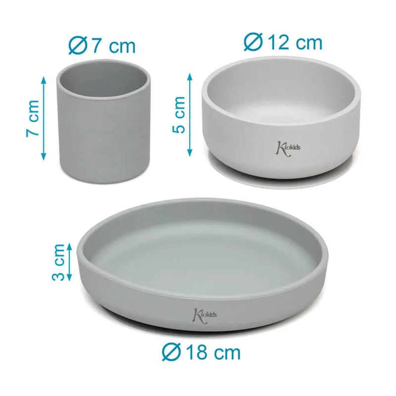 Set Vaisselle Gris - 3pcs-3